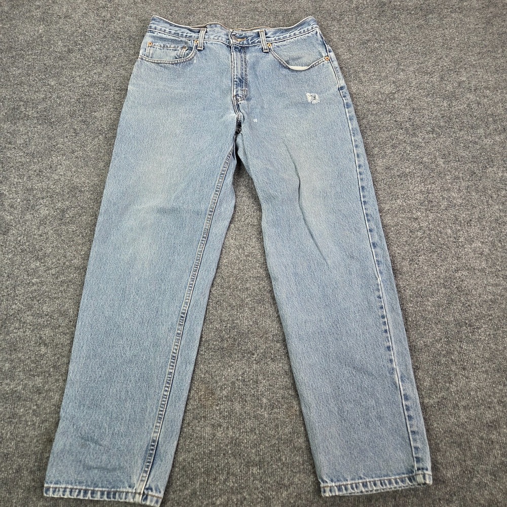 Vintage Levi's 550 Jeans Men Size 35x32 Light Blue Wash Relaxed Fit Y2K 2000s